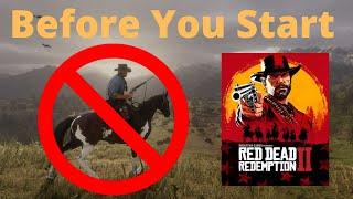 Red Dead Redemption 2 Before You Start your Adventure