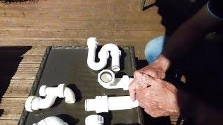 How to assemble waste traps and seals in the right order.
