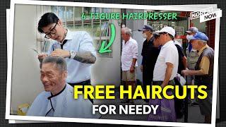 Hairdresser who goes around Seoul's ghetto giving free haircuts to homeless people