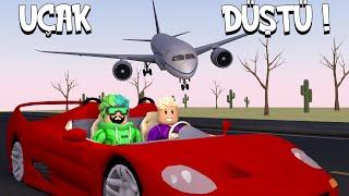 FERRARİYLE GİDERKEN KAFAMIZA UÇAK DÜŞTÜ W/ HAN KANAL  | Roblox A Dusty Trip