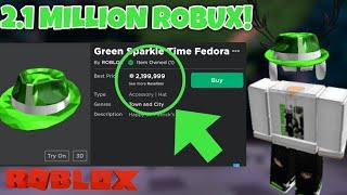 I GOT GREEN SPARKLE TIME FEDORA | Roblox Trading