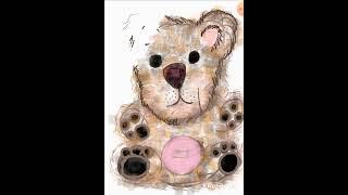 Erasing A Teddy Bear Doodle  #art #doodle #cute