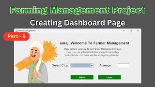 Farming Management System Project - Dashboard Page Design || Java Projects in Hindi