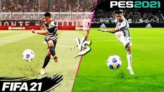 FIFA 21 vs. PES 2021: Shooting (Long Shots, Finesse Shots, Volleys, Lobs & More) 4K