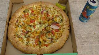 Papa John's Cheddar Bacon Cheeseburger Pizza with stuffed Crust [Review + ASMR]