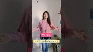 Summer Special NightSuit Haul #night dresses review #meesho night wear haul#ytshorts #meeshohaul