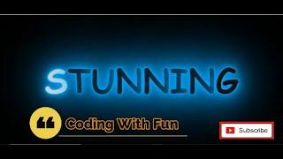 Glowing Text Animation Effects | Html CSS Animation | Coding With Fun