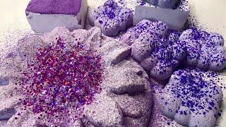 Crunchy purple gym chalk reforms and BSN chalk | ASMR crush | oddlysatisfying 