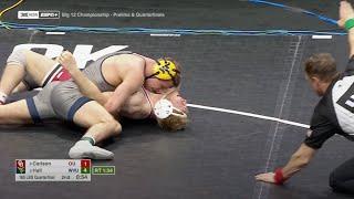 165lbs Peyton Hall (West Virginia) vs Cael Carlson (Oklahoma)
