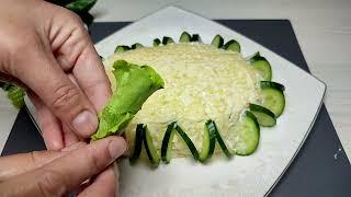 САЛАТ "ГОСТИ В ШОКЕ ИЗ ЧЕГО ЖЕ ОН"! А ВКУСНЫЙ КАКОЙ!ВЕК ЖИВИ-ВЕК УЧИСЬ! ОБАЛДЕННОЕ ПРАЗДНИЧНОЕ БЛЮДО