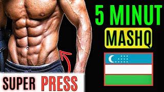 5 Minutlik press chiqarish mashqlari uy sharoitida | Bir kunda bir mahal | Прес чикариш усуллари