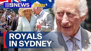 Aussies travel from far and wide to see King Charles III and Queen Camilla | 9 News Australia