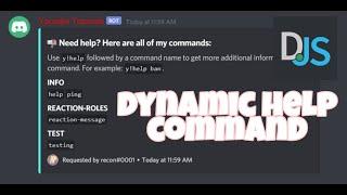 #6 Dynamic Help Command (Auto-syncs with commands) - Discord.js v12