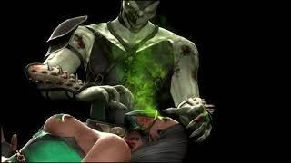 Mortal Kombat 9 (MKKE) - Reptile x Jade - (FATALITY - ACID YAK) - #mk9 #reptile #fatality #mkke