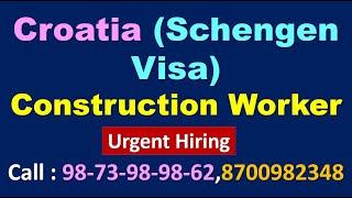 Croatia (Schengen Visa) || Needs Construction Worker || 10th Passed || NL Overseas #croatiajobs