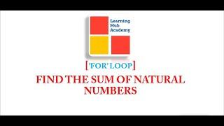 C Programming Practical | Find The Sum of Natural Numbers