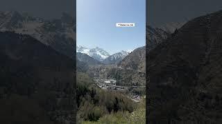 View from mountains on Medeu ice rink