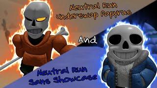 Undertale: Uncontrolled Timelines Neutral Run Underswap Papyrus And Neutral Run Sans Showcase