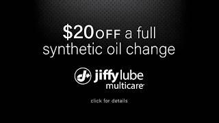 TIME FOR AN OIL CHANGE? Get synthetic for less at Jiffy Lube.
