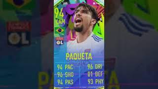 Lucas Paquetá fifa card #brasil #milan #lyon #westham #fifa #fifamobile #fifacard