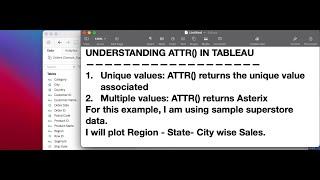 ATTR() IN TABLEAU