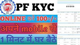 EPF KYC update online epf kye kaise kare 2021| PF kyc kaise update kare |kyc update in epf