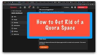 How do I get rid of a Quora Space