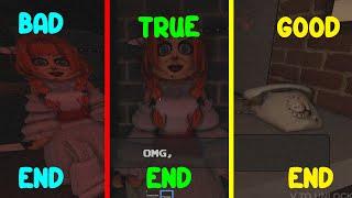 All 3 Endings in Annabelle [HORROR] | ROBLOX