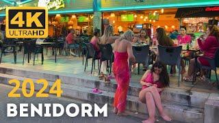 ️ A British Favorite BENIDORM | Evening Walking Tour 2024 | Full Walk in 4k