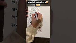 Multiplication math hack#education #viral #shorts #youtubelearning #math #easy