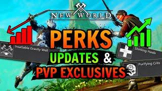 Big Perk Changes & Updates PLUS New Exclusive PvP Perks Coming To New World This Month!
