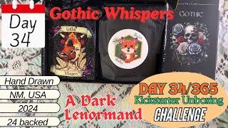 AKU37 - Day 34/365 Day #Kickstarter 🪦 Gothic Whispers ~ A Dark Lenormand  #unboxing #flipthrough