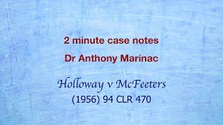 Holloway v McFeeters (standard of proof in negligence)