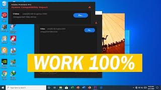 System Compatibility Report Adobe Premiere Pro CC 2020 I Windows 8/8/10