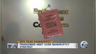 Pension fund discussing bankruptcy strategy