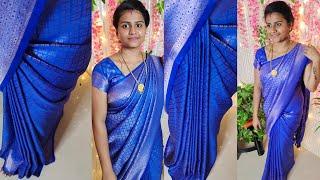 Saree draping in tamil/புடவை கட்டுவது எப்படி/saree pleating in tamil