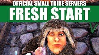 FRESH AND STARTING OUT ON OFFICIAL SMALL TRIBES | Ark Official PVP Small Tribe Servers | EP1