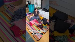Save your space with the help of Vacuum Storage Bags | #shorts #youtubeshorts #packing