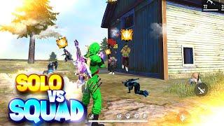 New Badge99 Ranked Solo Vs Squad OP Gameplay - Garena Free Fire