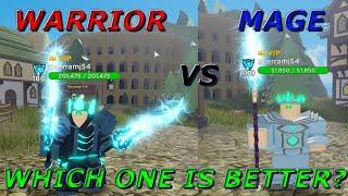 Rumble Quest - Warrior VS Mage Which one is better? (Roblox)