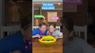 Pie face challenge!! Sister vs. sister!!