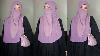 Hijab Tutorial With Niqab || Hijab With Niqab || Beautiful Hijab Style