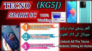 Tecno Spark 8C Hard Reset " How To Unlock Tecno Spark 8C (KG5J) "Pattern Remove