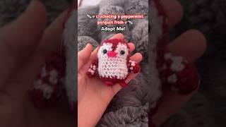 ADOPT ME! Peppermint penguin crochet!!  #music #lyrics #adoptme #crochet #peppermint