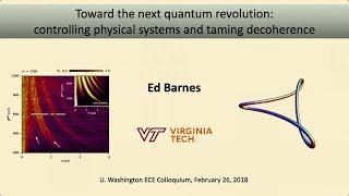UWECE Research Colloquium: February 26, 2019 - Edwin Barnes, Virginia Tech