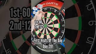 First Visits Of The Day - Day 201 #darts #pdc #lukelittler #dartsreviews #180 #dartschallenge #wdf