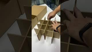 How to use cardboard to make a compartmented drawer #cardboard #carton #paper #easy