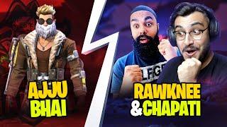 2 NOOBS vs 1 FREE FIRE PRO WITH TOTAL GAMING & CHAPATI | RAWKNEE