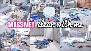 MASSIVE CLEAN WITH ME | REAL LIFE MESS | EXTREME CLEANING MOTIVATION | COMPLETE DISASTER CLEANING