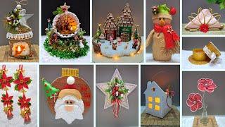 12 Affordable Christmas Decoration ideas from Simple materials | DIY Christmas craft idea534